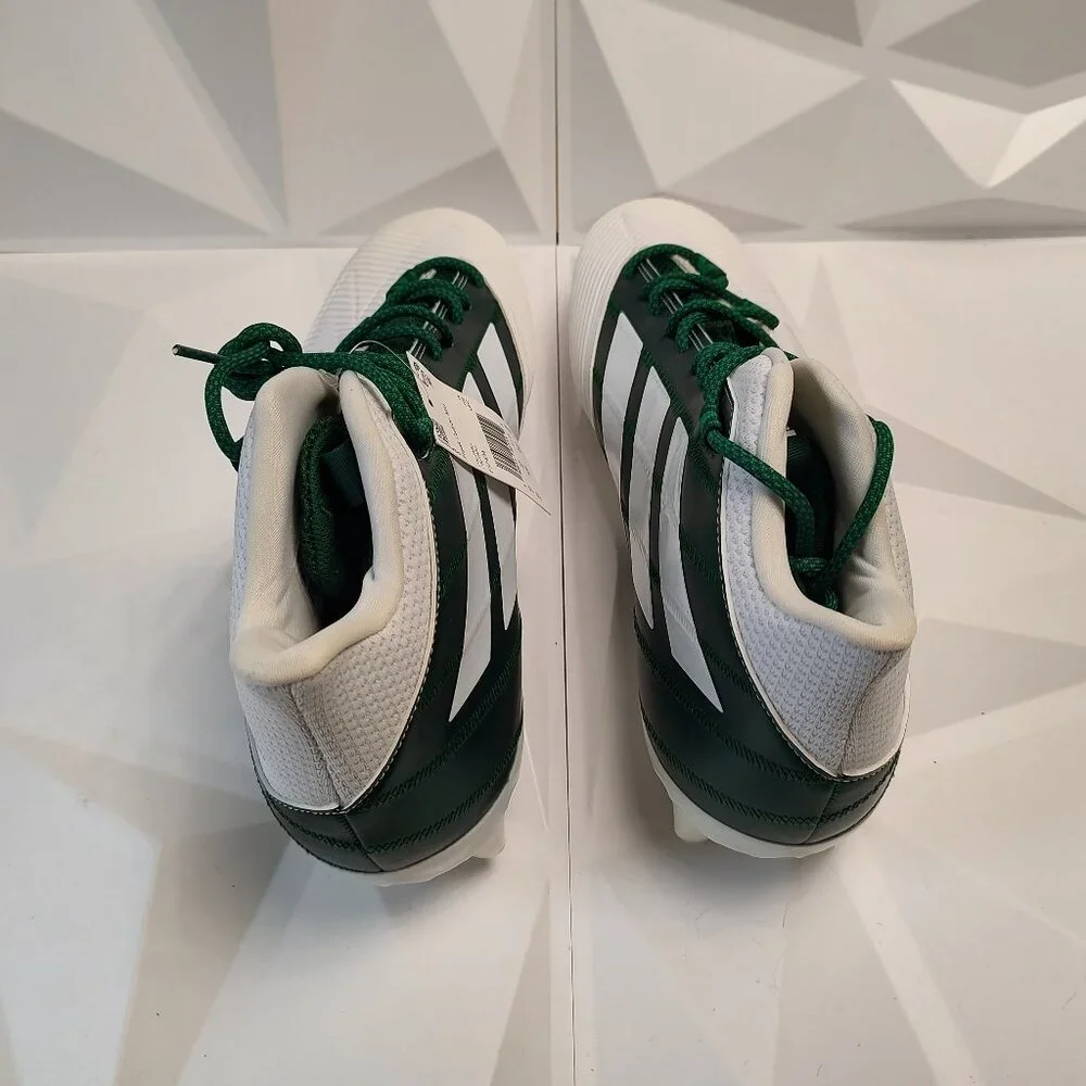 Adidas Mens Football Cleats 16 White Green Shoe Lacrosse Freak Carbon Mid - Picture 7 of 13